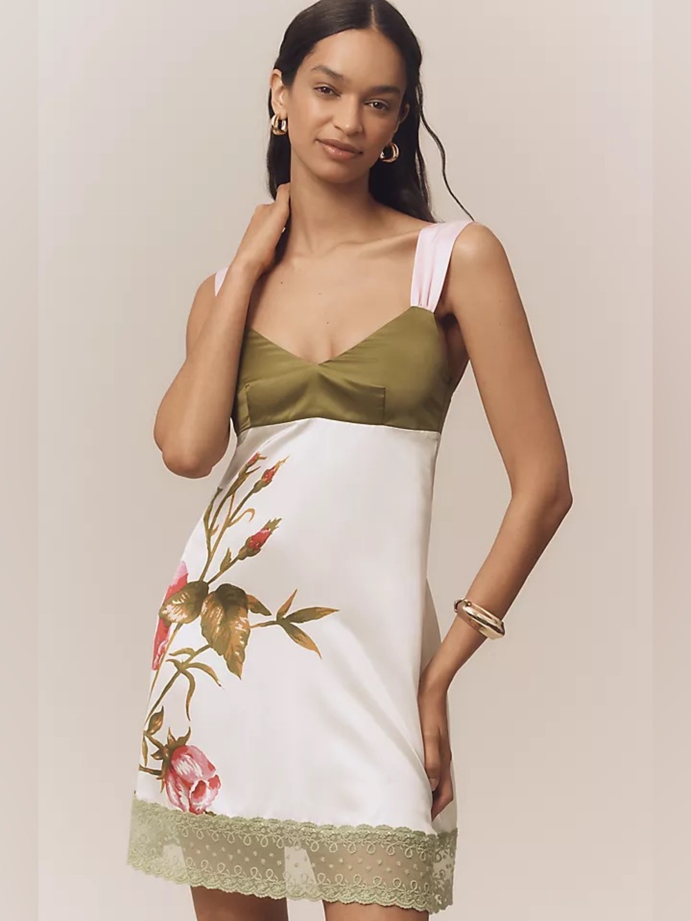 Aston Studio Violet V-Neck Mini Dress